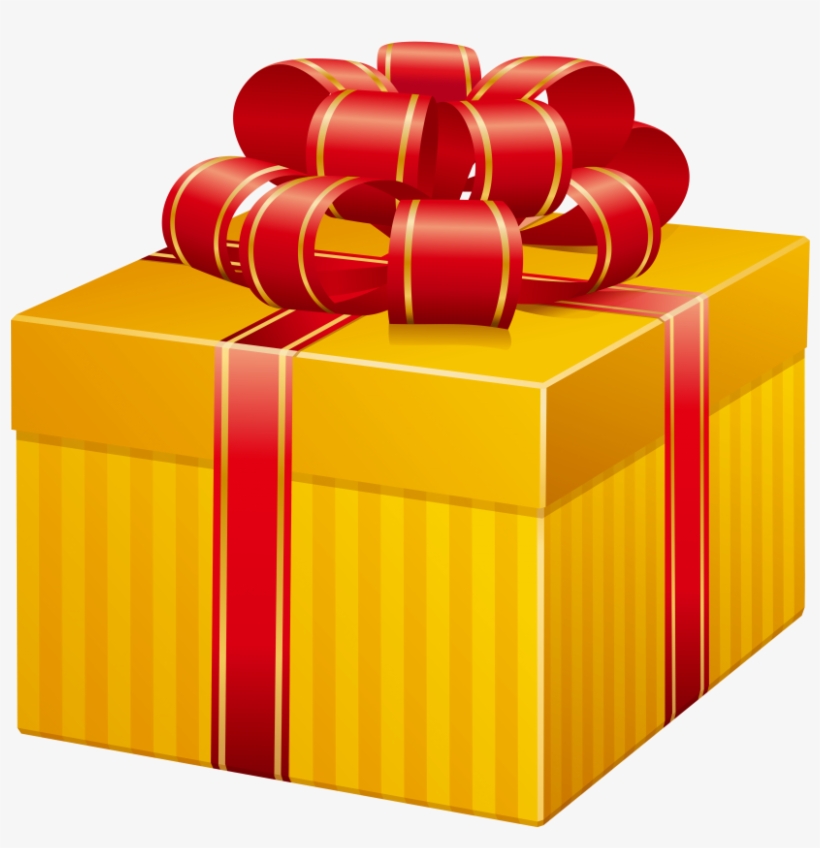 Yellow Clipart Present - Gift Packaging Box Png, transparent png