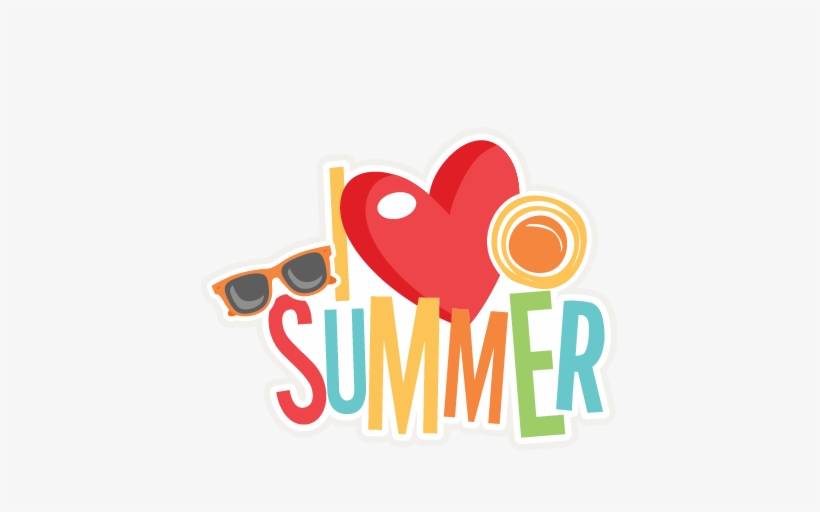 I Love Summer Title Svg Scrapbook Cut File Cute Clipart - Cute Summer Clipart, transparent png