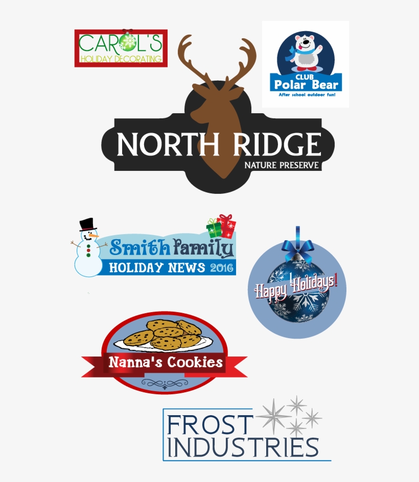 Winter Wonderland Logo Samples - Template, transparent png