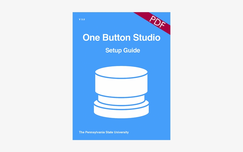 Book Cover Image Denoting The Download For The Obs - One Button Studio Icon, transparent png