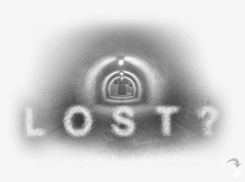 Error 404 Graphic Tunnel Rev2 - Monochrome, transparent png