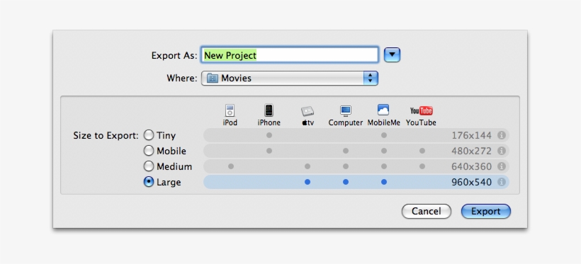 Export Movie, transparent png
