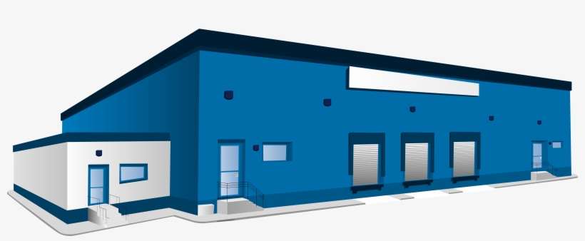 Warehouse Vector Building Clip Library - Factory Building Vector Png, transparent png