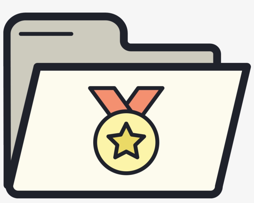 Folder Medal Icon, transparent png