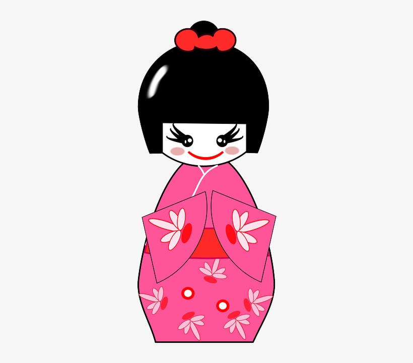 Kimono, Puppet, Asian, Japanese, Chinese, Woman, Girl - Clipart Japanese Girl, transparent png
