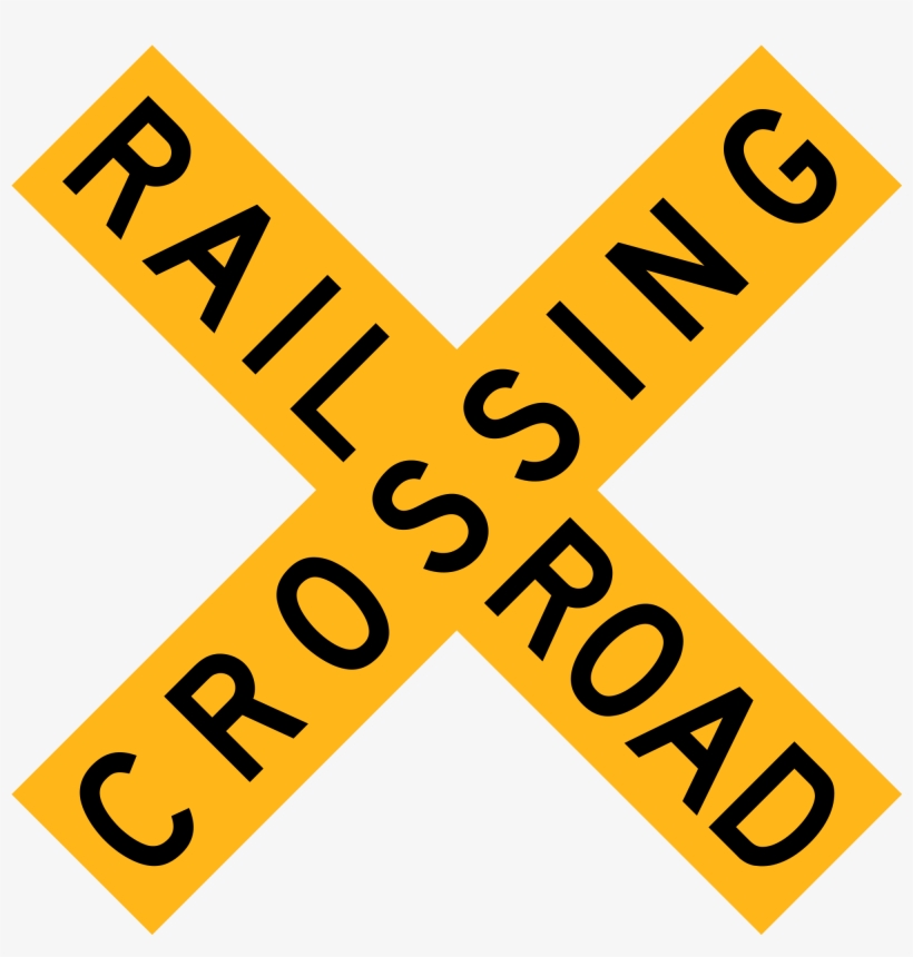 Botswana Road Sign - Rail Road Crossing Sticker, transparent png