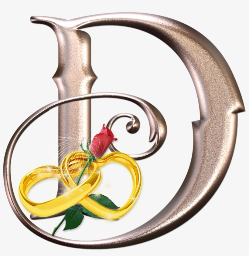 Alfabeto Dourado Coração Png - Imagenes De Letras De Nombre Con Rosas, transparent png
