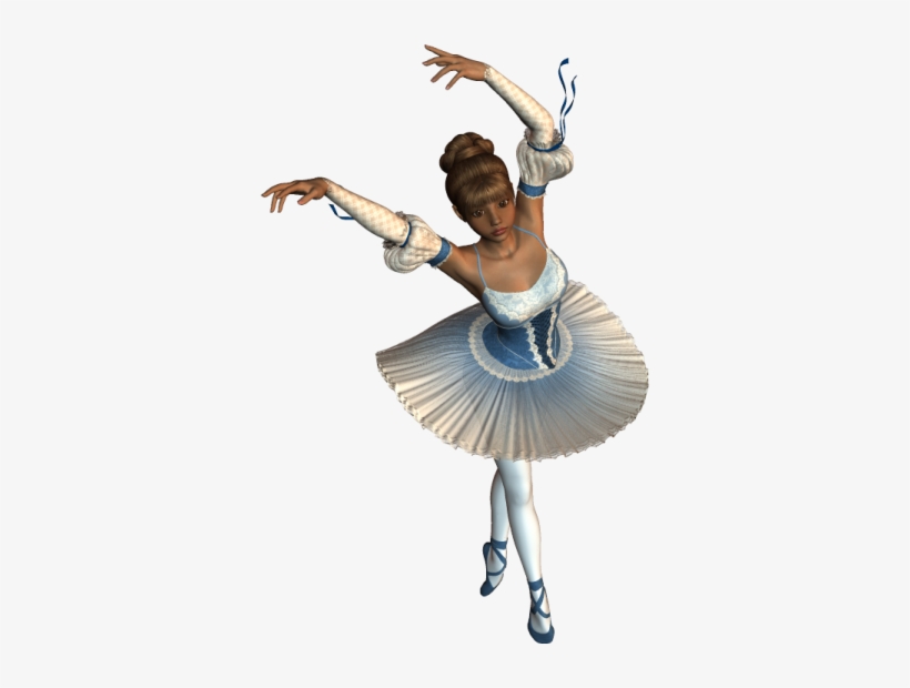 3d Blue Ballerina Free Clipart - Ballerina 3d, transparent png