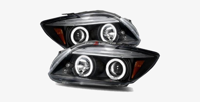 //globaldeltatrade - - Headlight - 05-10 Scion Tc Halo Led Projector Headlights Black, transparent png