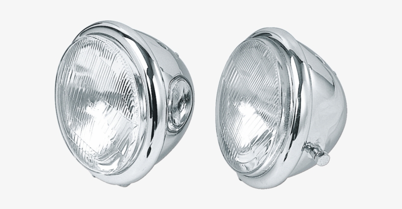 Complete Assembled, Show-chromed, Custom Style Headlights - Zodiac 5-1/2 Side Mount Headlight, transparent png