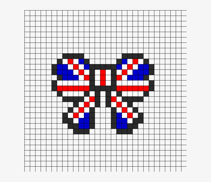 Union Jack British Flag Bow Perler Perler Bead Pattern - Perler Bead British Flag, transparent png