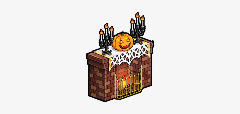 Furniture-halloween Fireplace Render - Unison League New Halloween, transparent png