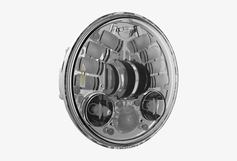 Jw Speaker 5 3/4" Chrome Clear Lens Led Motorcycle - Headlamp, transparent png