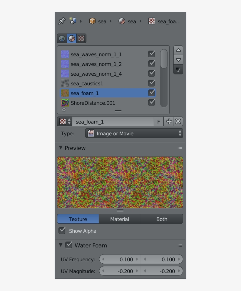 Setting Up The Textures¶ - Water, transparent png