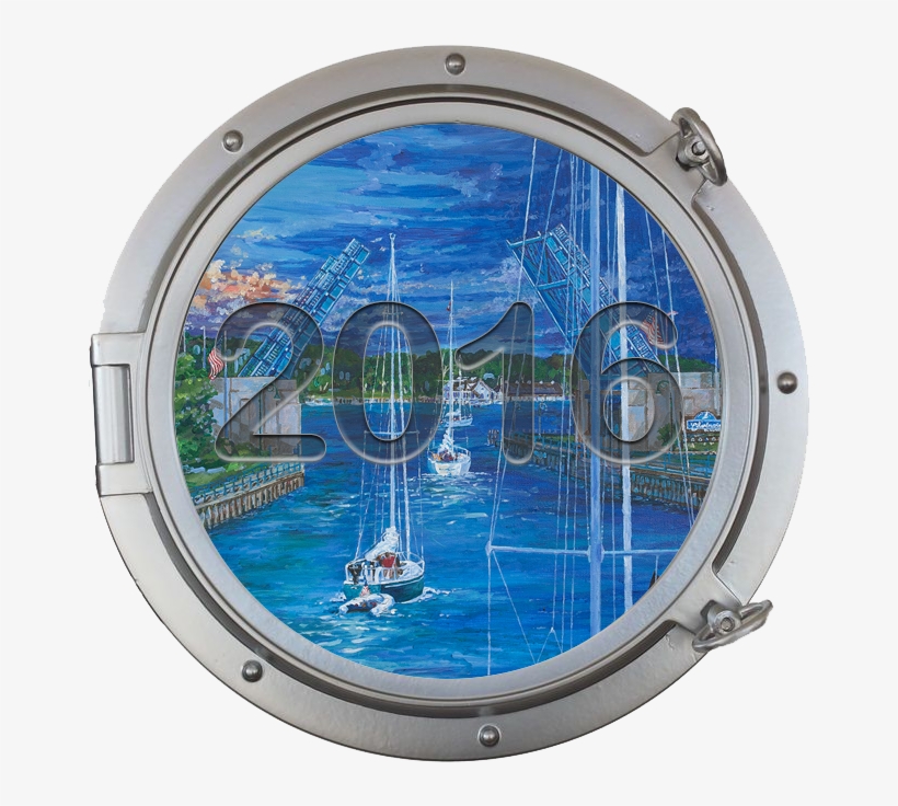 Charlevoix Venetian Festival Artwork - Handcrafted Nautical Decor Nthx044m Silver Finish Porthole, transparent png