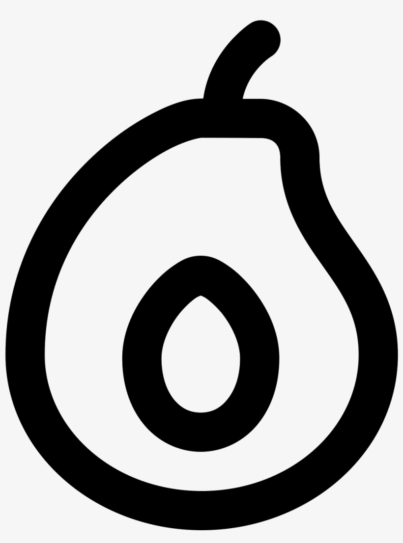 It's The Outline Of An Avocado That Has Been Cut In - Icons8, transparent png