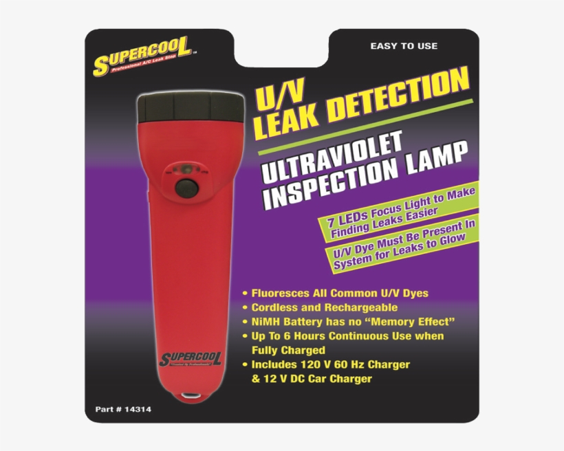 7 Led Rechargeable U/v Lamp - Tsi Supercool R-134a Aluminum Manifold Gauge, transparent png