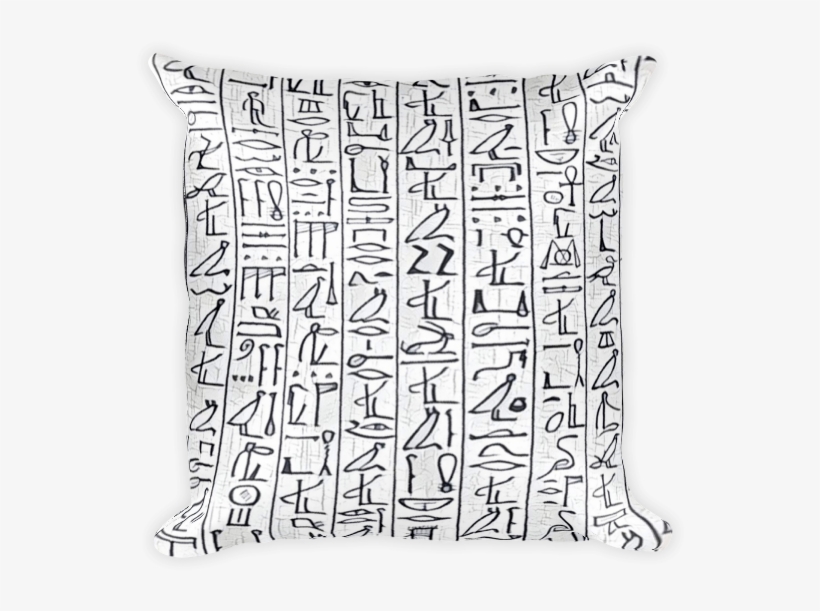 Chocolate Ancestor, Llc- Egyptian Hieroglyphics Pillow - Zazzle Vintager Ägyptischer Hieroglyphen-papier-druck, transparent png