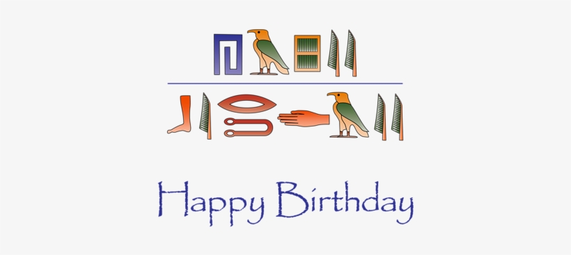 Twisted Flax Stick Png Hieroglyphics Png Freeuse Library - Happy Birthday Hieroglyphics, transparent png