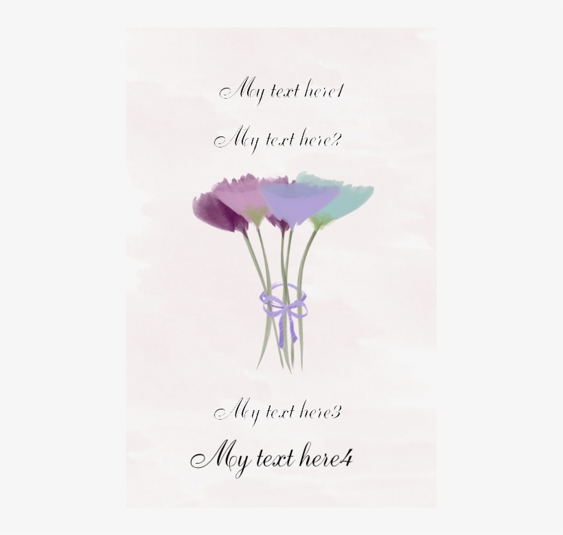 Back Design - Custom Cute Watercolor Peonies Flowers Floral Journal, transparent png