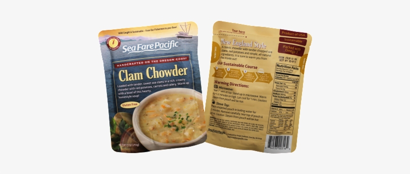 Clam Chowder Fb Full - Sea Fare Pacific Seafood Bisque - 9 Oz Box, transparent png