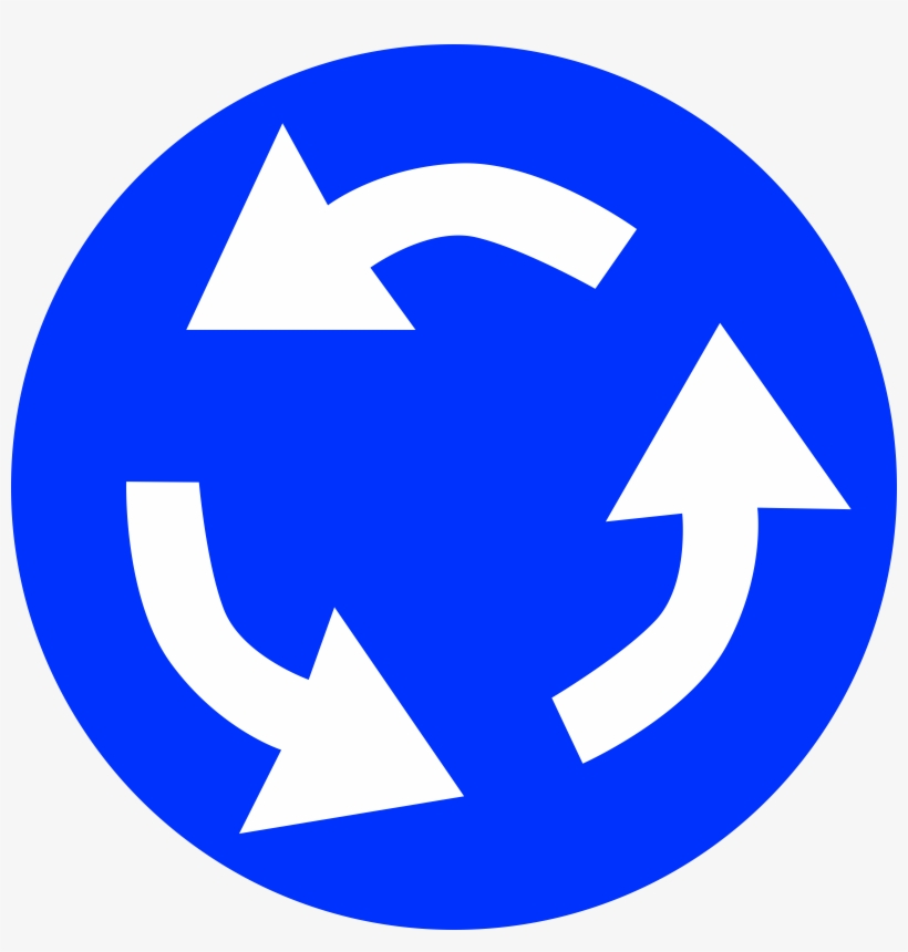 This Free Icons Png Design Of Roundabout Traffic Sign, transparent png