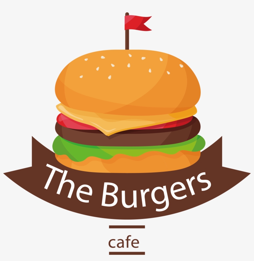 Hamburger Cheeseburger Fast Logo Clip Art Red - Logos De Comida Rapida, transparent png