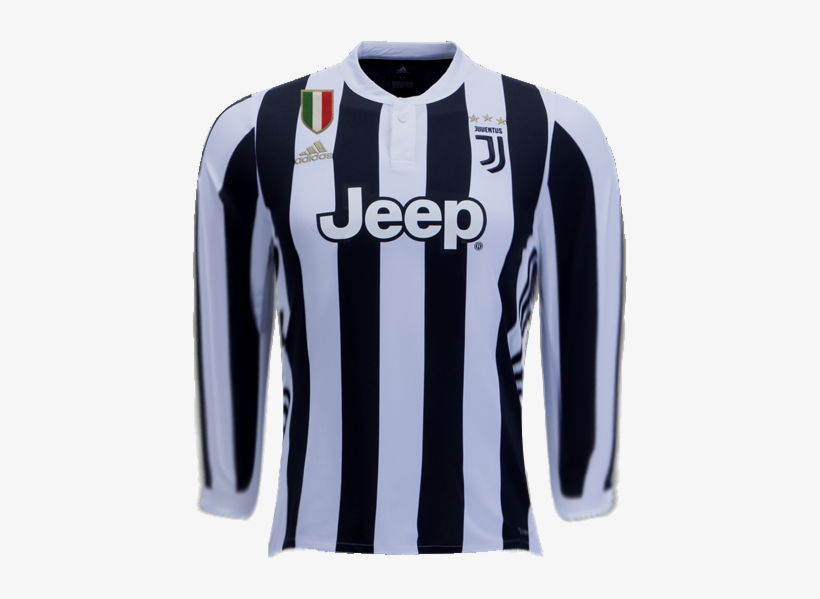Juventus 17/18 Home Ls Jersey Personalized - Juventus Long Sleeve Jersey Ronaldo, transparent png