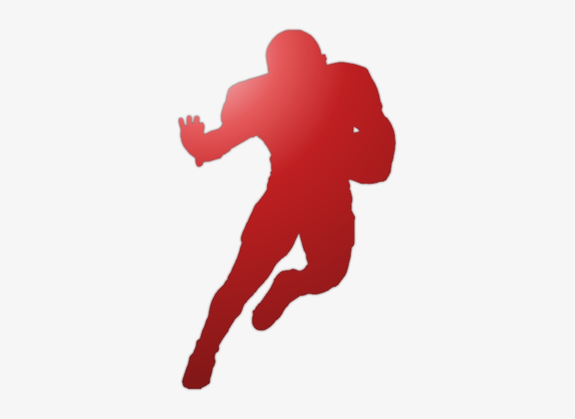 Nfl Tickets - Wall Decal: Football Player Silhouettes, 196x119cm., transparent png