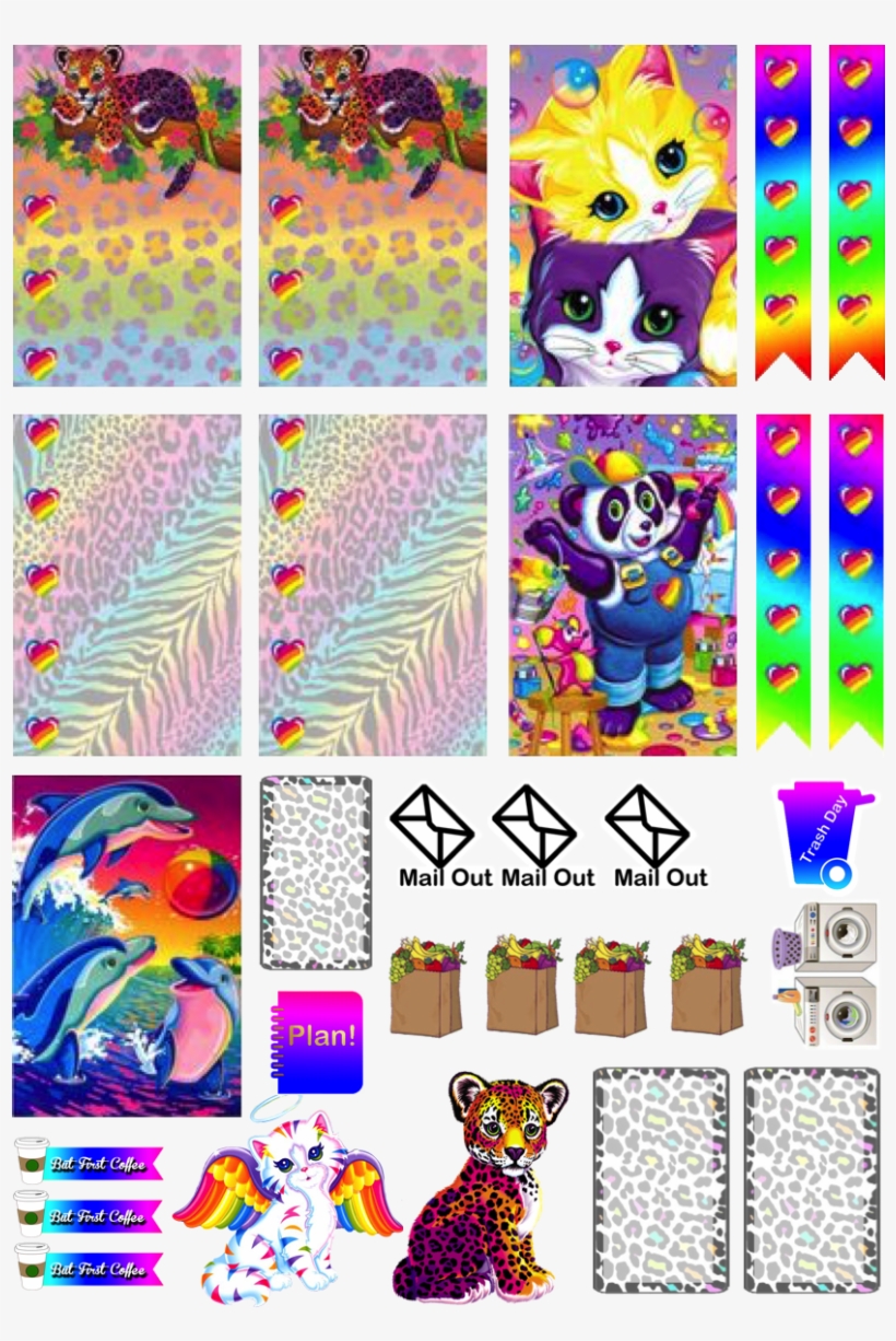 5 Planner/stickers Layout Images Obtained From Google - Lisa Frank Kittens, transparent png