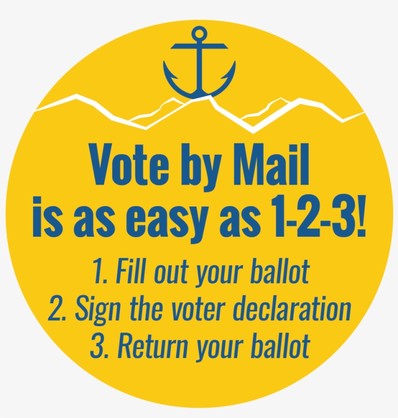 Vote By Mail Is As Easy As 1 2 3 Logo - Anchorage Votes By Mail, transparent png