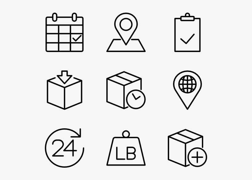 Logistics - Graphic Design Vector Icons, transparent png