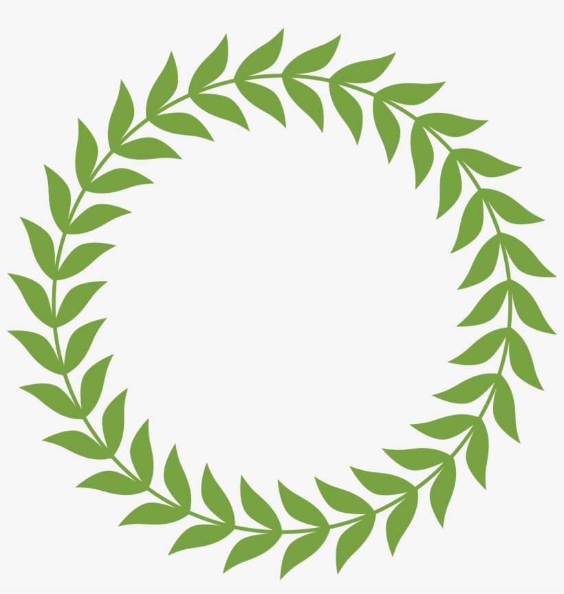 Round The Laurel Wreath - Green Garland Clip Art, transparent png