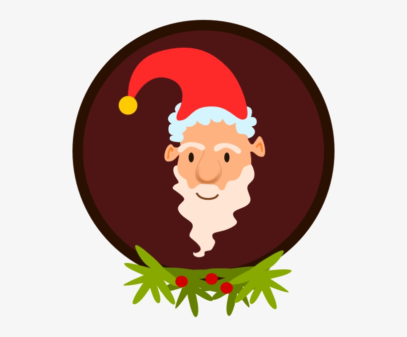 How To Set Use Santa With Wreath Svg Vector, transparent png