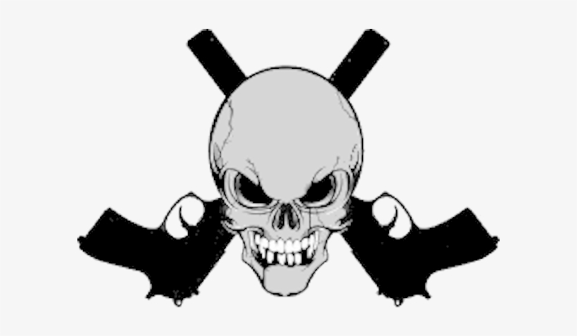 Gun And Skull Png, transparent png
