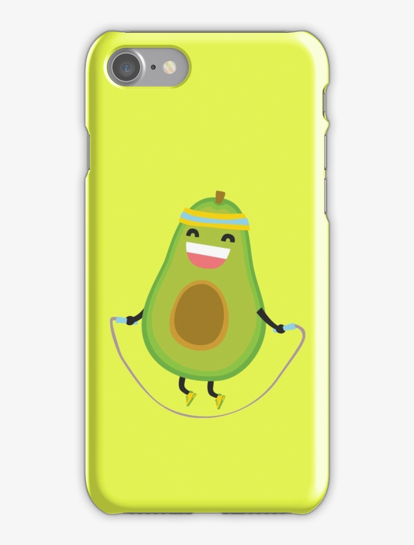 Cute Kawaii Fitness Avocado Rope Jumping Iphone 7 Snap - Cute Kawaii Fitness Avocado Rope Jumping V-neck Tees, transparent png