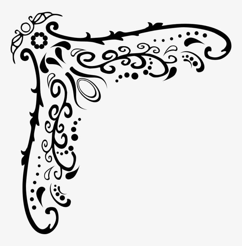 Medium Image - Free Clipart Corner Flourish, transparent png