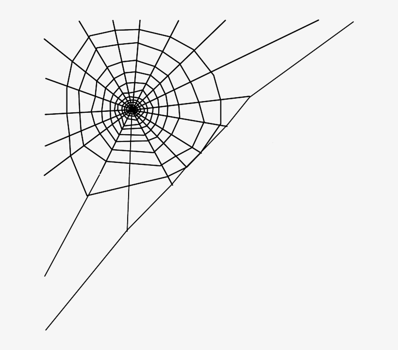 Spider, Web, Corner, Wall, Design, Black, Halloween - Spider Web Corner Vector, transparent png