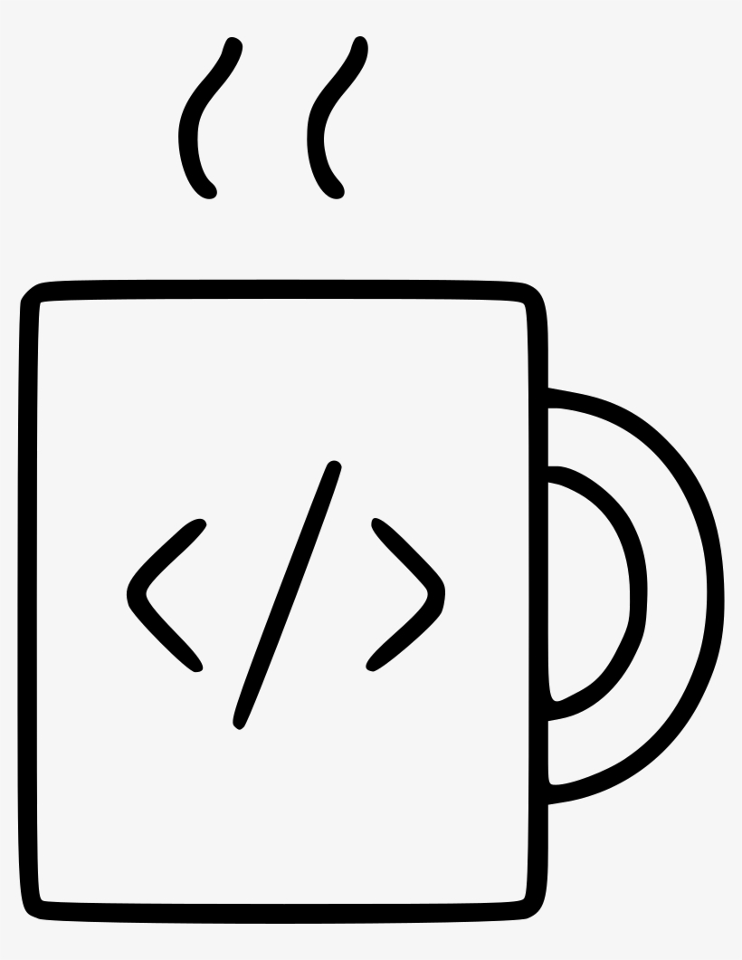 Cup Coffee Code Programming Developer Team Pause Comments - Developer File Icon Svg, transparent png