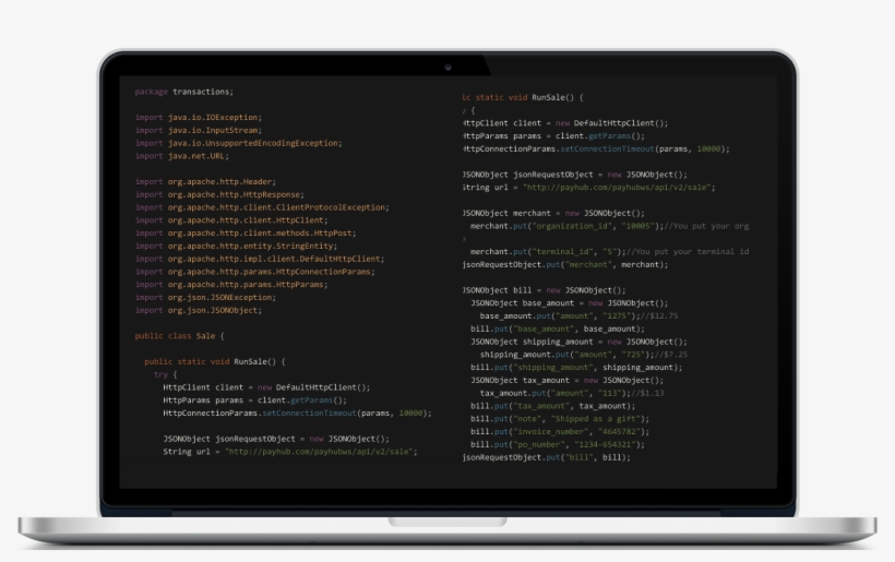 Payhub Developer Laptop With Code - Programmers Wedding Invitation, transparent png