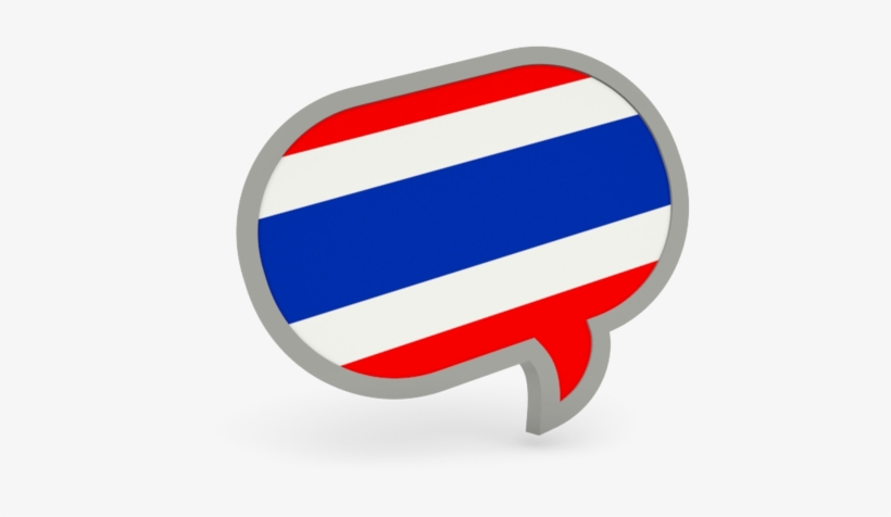 The Best Effectif To Learn Thai Language Is Comunicate - Thailand Flag Speech Bubble, transparent png