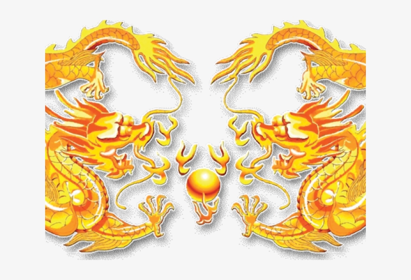 Golden Chinese Dragon Pillow Case, transparent png