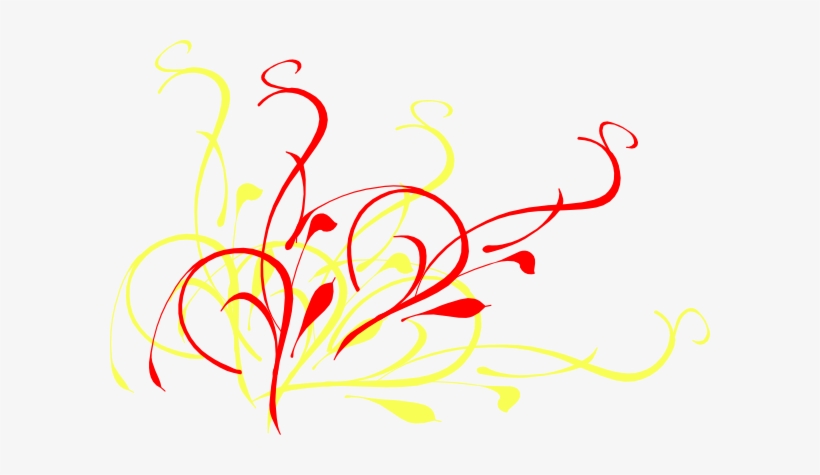Yellow Swirl Border Png - Red And Yellow Swirls, transparent png