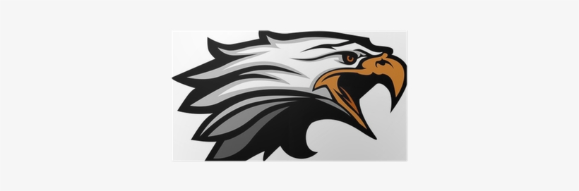 Mascot Head Of An Eagle Vector Illustration Poster - East Dayton Christian School, transparent png