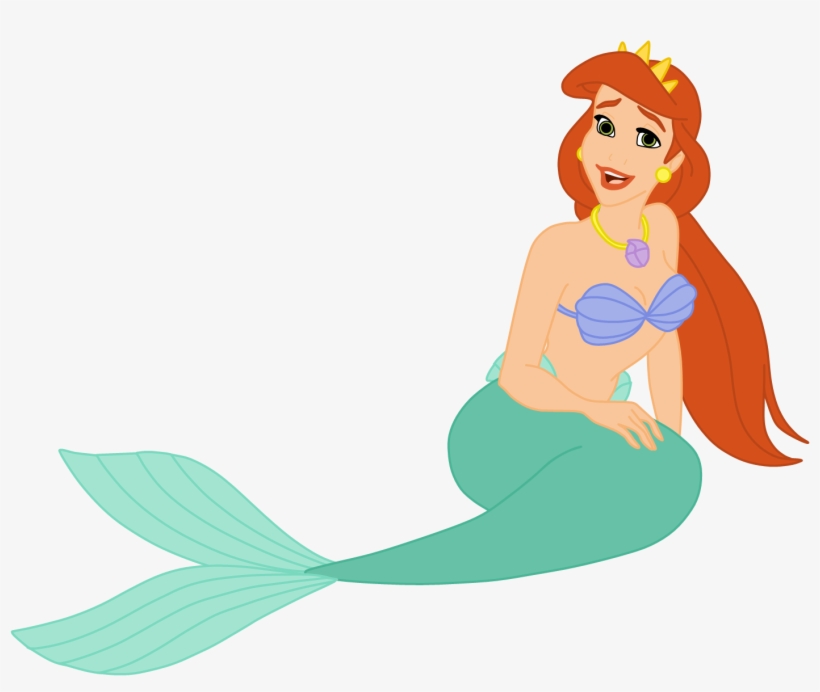 Ariel King Triton Attina Queen Athena - Queen Athena Little Mermaid Png, transparent png