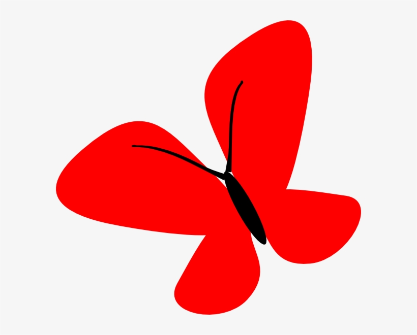 Colombia Flag Butterfly Clip Art - Red Butterfly Clipart Transparent, transparent png