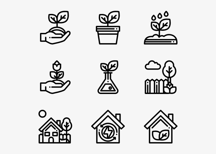 Greenhouse - Renewable Energy Icons, transparent png