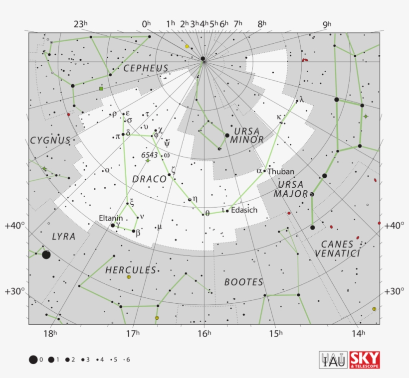 Image - Draco Constellation Star Map, transparent png
