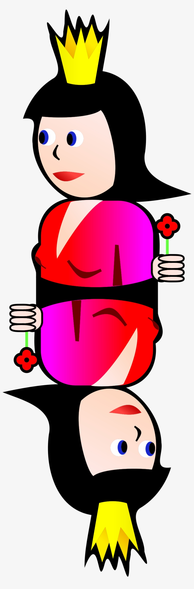 This Free Icons Png Design Of Double Queen Of Hearts, transparent png