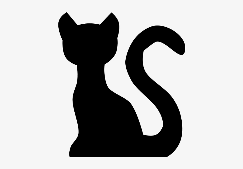Cat Icon Black White Png, transparent png
